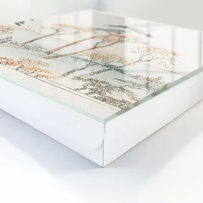 Designová skříňka na klíče s motivem japonské krajiny