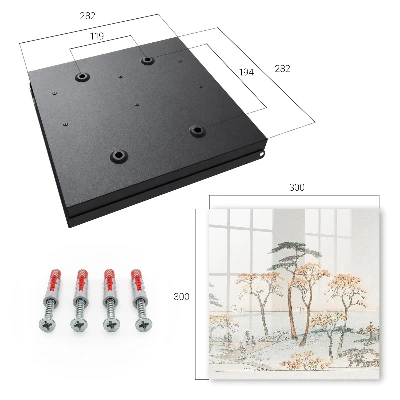 Designová skříňka na klíče s motivem japonské krajiny
