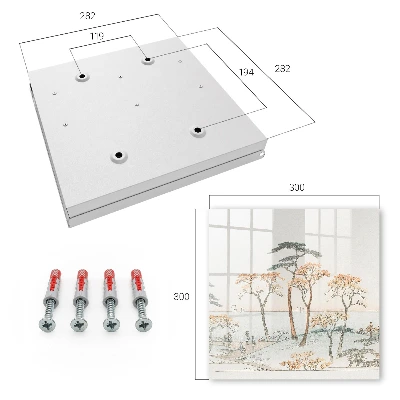 Designová skříňka na klíče s motivem japonské krajiny