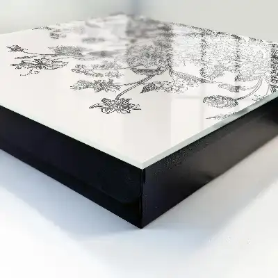 Designová skříňka na klíče Květinová elegance