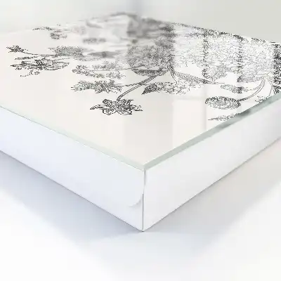 Designová skříňka na klíče Květinová elegance