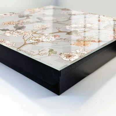 Designová skříňka na klíče s motivem květinových větviček