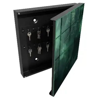 Designová skříňka na klíče Zelená elegance