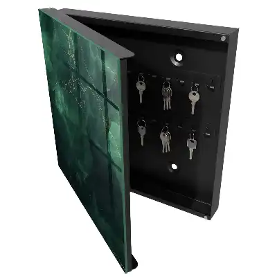 Designová skříňka na klíče Zelená elegance