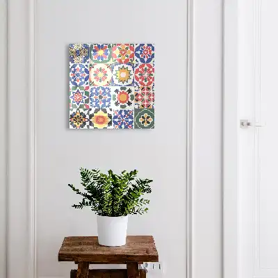 Designová skříňka na klíče Květinová mozaika