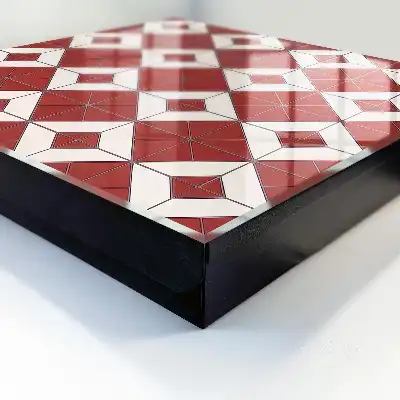 Designová skříňka na klíče Červená mozaika