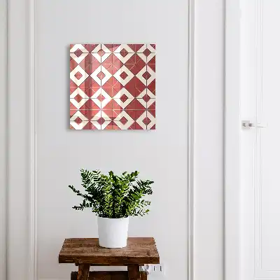 Designová skříňka na klíče Červená mozaika