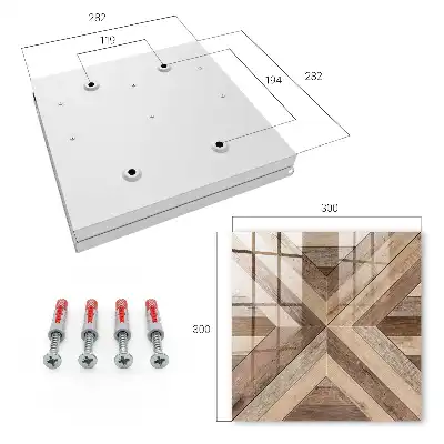 Krabička na klíče Dřevěná geometrie