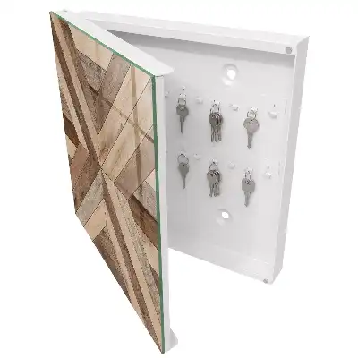 Krabička na klíče Dřevěná geometrie