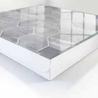 Skříňka na klíče Šedá geometrie