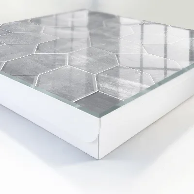 Skříňka na klíče v šedém geometrickém designu
