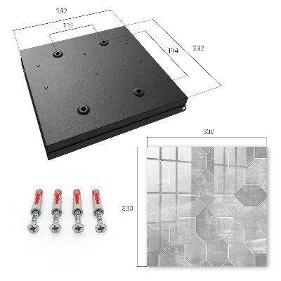 Skříňka na klíče v šedém geometrickém designu