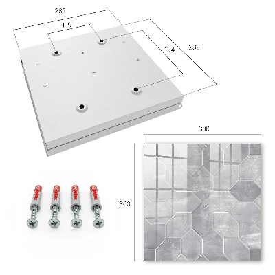 Skříňka na klíče v šedém geometrickém designu