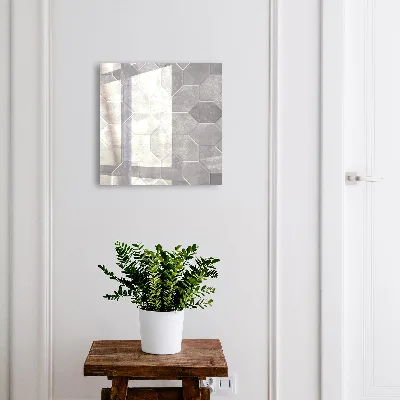 Skříňka na klíče v šedém geometrickém designu