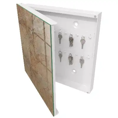 Designová skříňka na klíče Kamenná textura