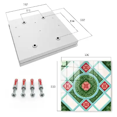 Skříňka na klíče Květinová geometrie