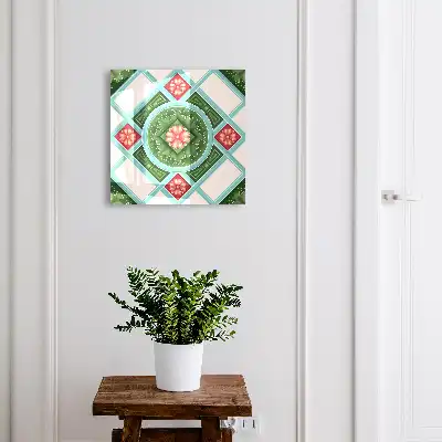Skříňka na klíče Květinová geometrie