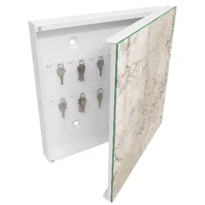 Designová skříňka na klíče Béžová textura