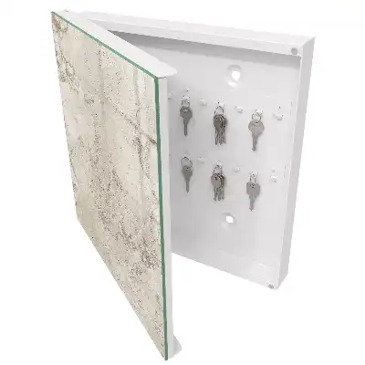 Designová skříňka na klíče Béžová textura