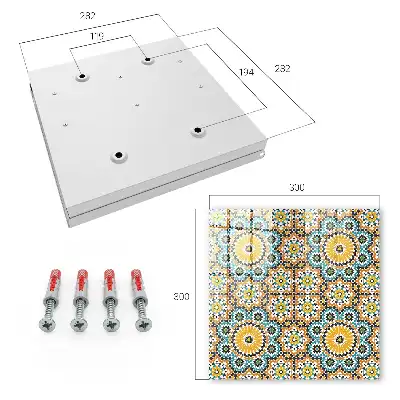 Designová skříňka na klíče Geometrická mozaika