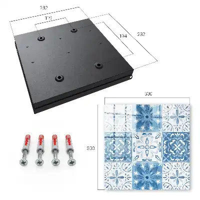 Designová skříňka na klíče Geometrické dlaždice
