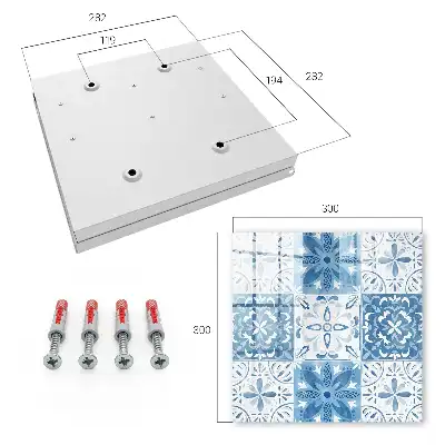 Designová skříňka na klíče Geometrické dlaždice