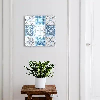 Designová skříňka na klíče Geometrické dlaždice