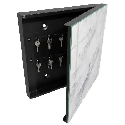 Designová skříňka na klíče Mramorová elegance