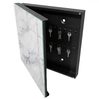 Designová skříňka na klíče Mramorová elegance