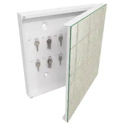 Designová skříňka na klíče Béžová rybí kost
