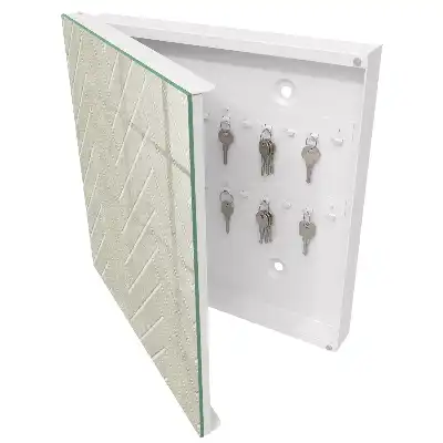 Designová skříňka na klíče Béžová rybí kost