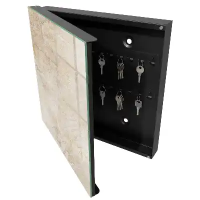 Designová skříňka na klíče Béžový mramor