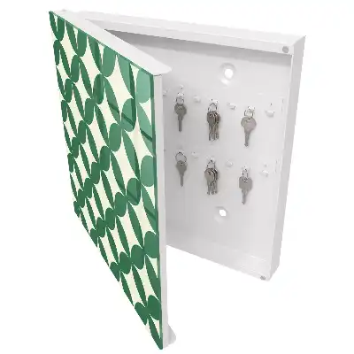 Designová skříňka na klíče Zelená kola