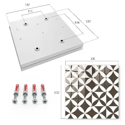 Designová skříňka na klíče Geometrická kompozice