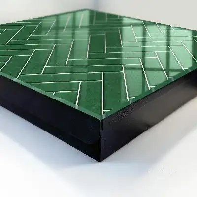 Designová skříňka na klíče Zelená rybí kost