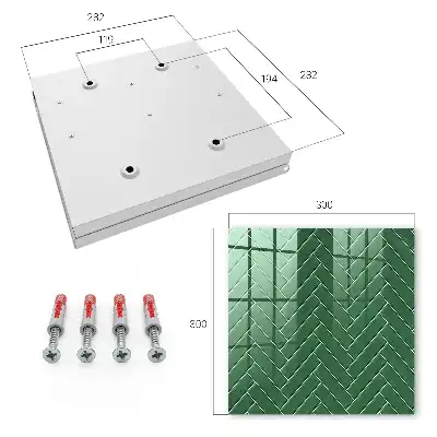 Designová skříňka na klíče Zelená rybí kost