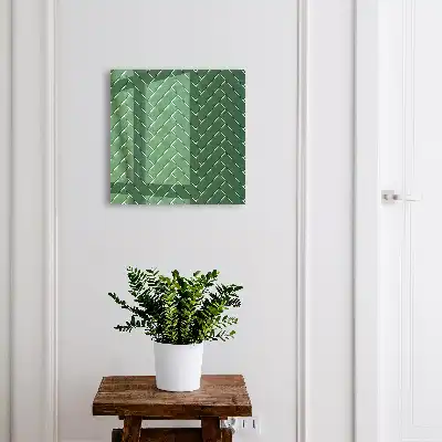 Designová skříňka na klíče Zelená rybí kost