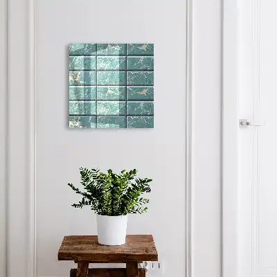 Designová skříňka na klíče Tyrkysový mramor