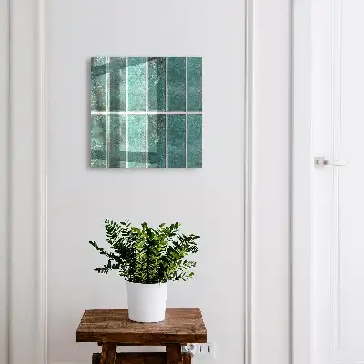 Designová skříňka na klíče Tyrkysové dlaždice