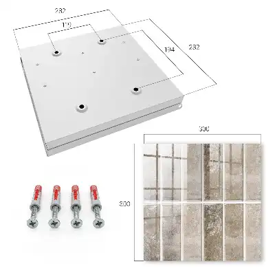Designová skříňka na klíče Elegantní dlaždice