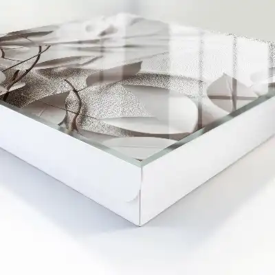 Designová skříňka na klíče Látka s listy