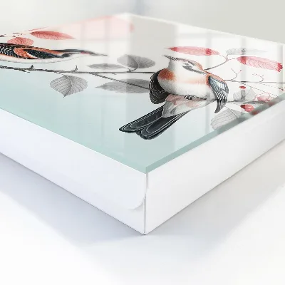Designová skříňka na klíče s motivem ptáků v přírodě