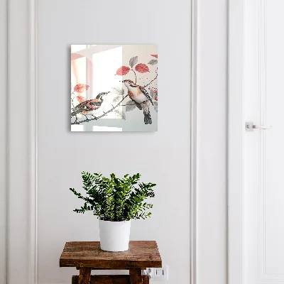 Designová skříňka na klíče s motivem ptáků v přírodě