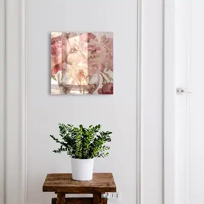 Designová skříňka na klíče Romantické květiny