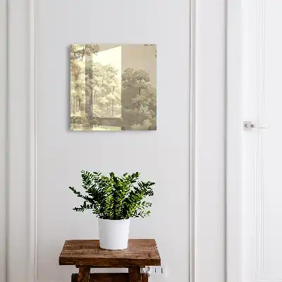 Designová skříňka na klíče Zelený les