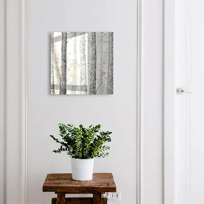 Designová skříňka na klíče s motivem březového lesa