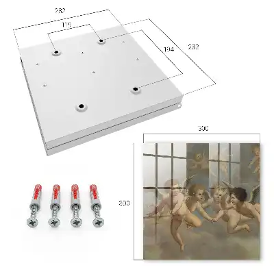 Designová skříňka na klíče Létající andělíčci Putti barokový obraz