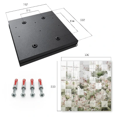 Designová skříňka na klíče s motivem geometrických lilií