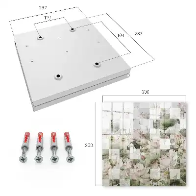 Designová skříňka na klíče Geometrické lilie