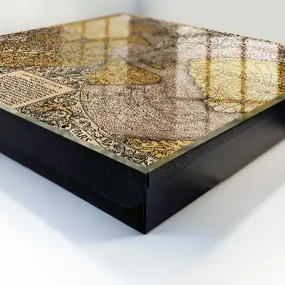Designová skříňka na klíče Historická stará mapa